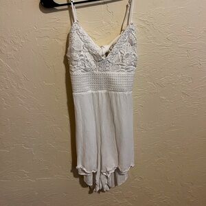 Aeropostale White Lace Top Romper
